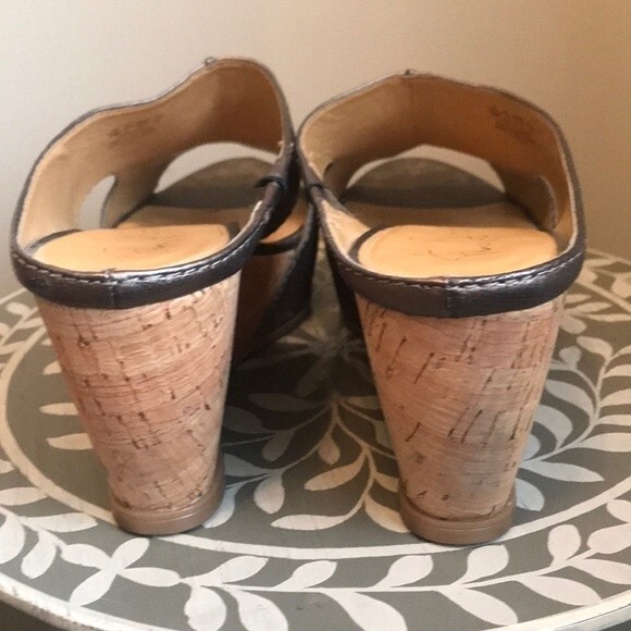 Franco Sarto Wedge Open Toe Sandals Bronze sz 10 - Picture 4 of 8